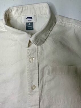 Old Navy Boys and White Button-Down Shirt - Size medium 8
